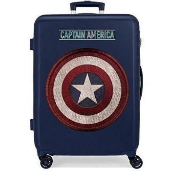 Marvel Captain America, Maleta Mediana Rígida 68cm Niños, Azul