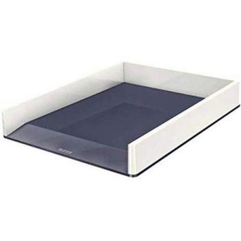Leitz WOW Bandeja de Sobremesa Portadocumentos - Formato A4 - Color Blanco/Gris