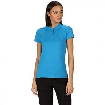 Regatta Sinton-Polo Deportivo De Algodón Coolweave T-Shirts/Polos/Vests, Mujer, Blue Aster, 20