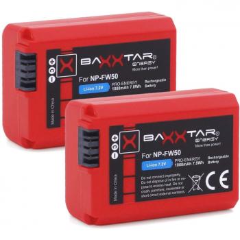 2X BAXXTAR Pro-Energy Batería Calidad para Sony NP-FW50