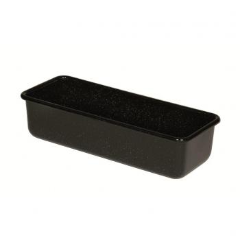 Molde para Pastel Rectangular Riess 30 x 10 cm, Emaille Negro, Profibäcker, Capacidad 1.7 litros