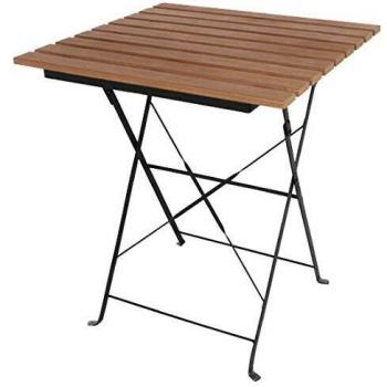 Mesa Bistro Plegable Cuadrada Imitación Madera 600 mm Bolero