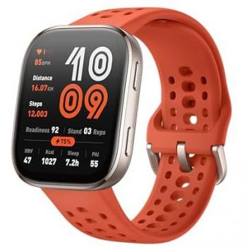 Amazfit Bip 6 Reloj Inteligente Rojo 1.97 AMOLED GPS 5 ATM Mapas Offline 140 Deportes Batería de 14 Días