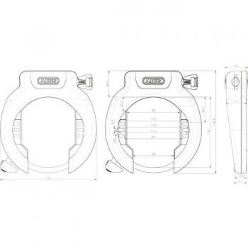 ABUS Pro Amparo 4750XL NR Black Bike Frame Lock