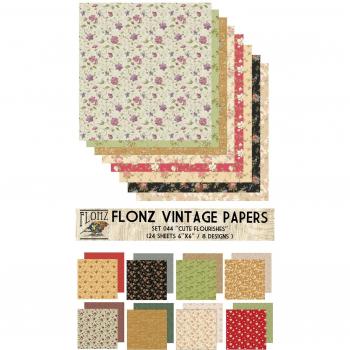 Paper Pack (24sh 6x6) Summer Flowers FLONZ Vintage Paper for Scrapbooking and Craft
