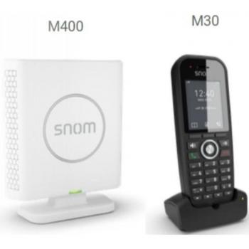 Snom M430 Bundle DECT-IP con Base M400 y Teléfono M30, VoIP, Inalámbrico