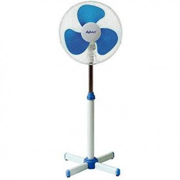 Avant - Ventilador de Pie Oscilante. Altura regulable. 30W . Movimiento Giratorio con 3 velocidades. Rejilla de nido de abeja de 30cm Pie en Cruz