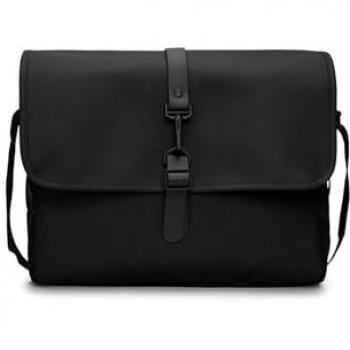 Rains Messenger Bag - Black, Size: One Size, Colour: Black, Fabric: Waterproof material, Features: Laptop compartment (38 cm), Gender: Male