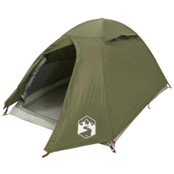 Tienda de Campaña Iglú Impermeable para 2 Personas Verde Oliva
