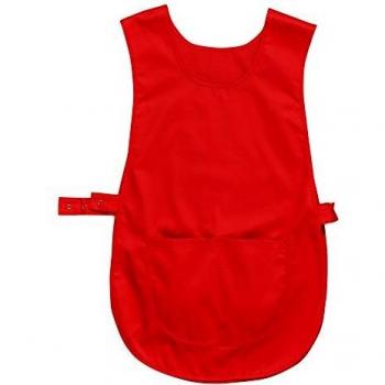 Mandil Portwest S843 con bolsillo, rojo, ajustable y de alta retención de color