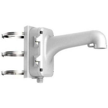 Soporte de esquina Hikvision DS-1604ZJ para cámaras PTZ, montaje en aluminio blanco