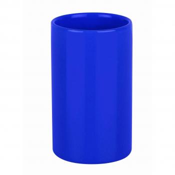 Vaso de Baño Cerámico Tubo Azul Marino - 11,5x7x7 cm
