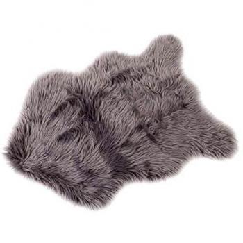 tt tiendatienda Alfombra Hairy Poliester Gris 90 X 60 CM