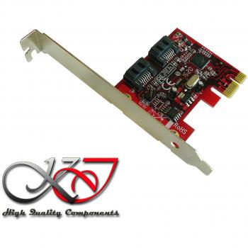 Kalea Informatique – Tarjeta controladora PCIe SATA 3.0 – 2 puertos – Raid 0/1, chipset Marvell 88se9128-naa2 – profesional, piel sintética/alta calidad – controladores preinstalados para Windows/Mac/Linux