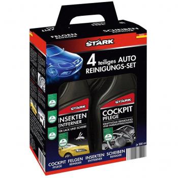 STARK 40035 - Kit de limpieza para coche, 4 piezas