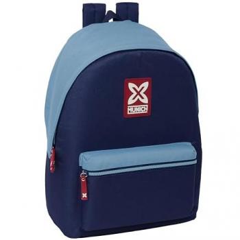 Mochila Doble para Portátil 15.6 con USB Munich Royal, tamaño 31x44x18 cm, tejido reciclado, cómoda y versátil, ideal para jóvenes de diferentes edades, calidad y resistencia, color azul