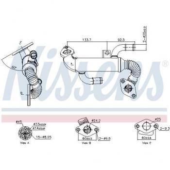 Enfriador EGR NISSENS 989399 - Cooler de recirculación de gases de escape, diseñado para optimizar el rendimiento del motor y reducir emisiones contaminantes, fabricado con materiales de alta calidad para garantizar durabilidad y eficiencia