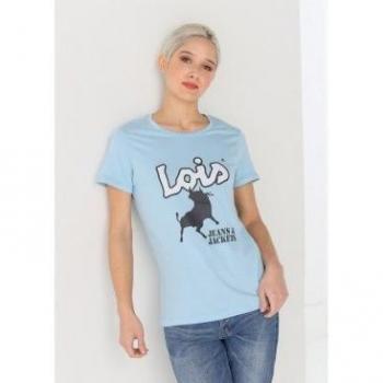 Camiseta de manga corta Lois Jeans para mujer 134762 azul