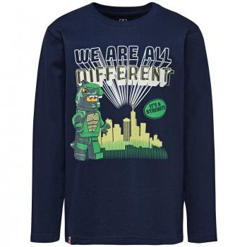 LEGO Wear Boy-Cm-50108-Langarmshirt, Camisa Manga Larga para Niños, Azul