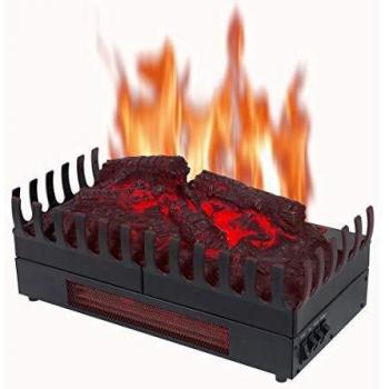 Chimenea de leña eléctrica 2000w con efecto llama y calefacción decorativa
