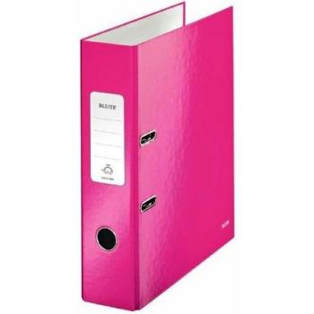 Archivador Leitz WOW 180° A4, lomo de 80mm, color Fucsia