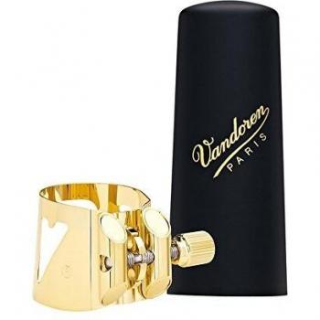 Vandoren Optimum Gold Ligature for Alto Saxophone with Plastic Reed Cap