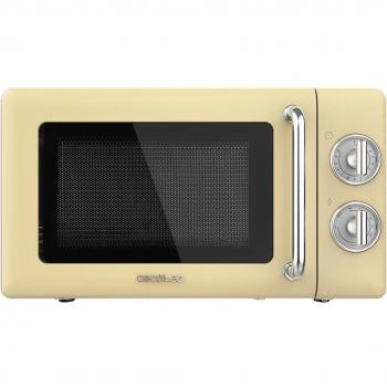 Cecotec ProClean 3110 Retro Microondas con Grill, 700W, Capacidad de 20L, Diseño Vintage Amarillo