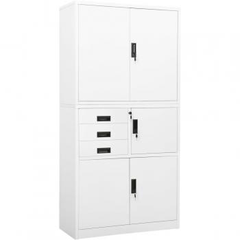 Gabinete de oficina blanco 90x40x180 cm en acero