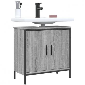 Mueble de lavabo de baño Sonoma 60x30x60 cm madera multicapa gris