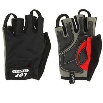 Lof Trainer - Guantes de fitness para hombres, color negro, talla L