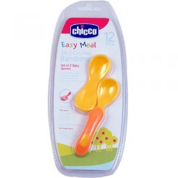 Set de Cubiertos de Silicona CHICCO 2 Piezas 12+ meses