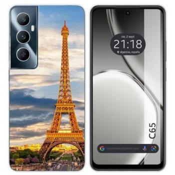 Funda de Silicona para Realme C65 4G con Diseño Paris y Dibujos