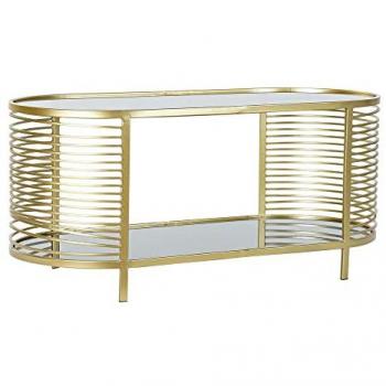 Mesa de Centro DKD Home Decor Metal Cristal 101,5 x 46 x 46 cm