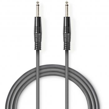 Nedis Cable de Audio Mono 6,35mm Macho a 6,35mm Macho de 5 metros en color Gris