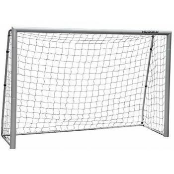 Portería de Fútbol Hudora Expert 240 - 2.4 x 1.6 m, Resistente al Agua y Estable con Red Densa