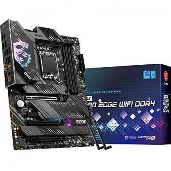 MSI MPG Z690 Edge WiFi DDR4 Placa Base Gaming, ATX - Soporta Procesadores Intel Core 12th Gen, LGA 1700 - Direct 16 Phase VRM 75A, Memory Boost 5200MHz/OC, 1 x PCIe 5.0 x16, 4 x M.2 Gen4, Wi-Fi 6