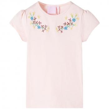 Camiseta infantil rosa suave 116