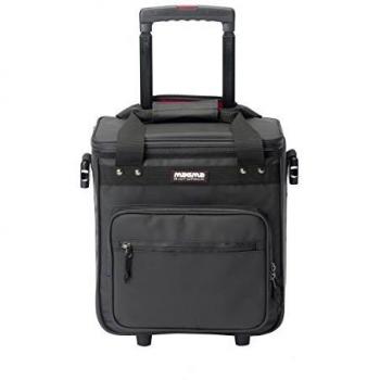 Magma Riot LP Trolley 50 - Vinyl Record Carrier with Wheels (Black/Red)