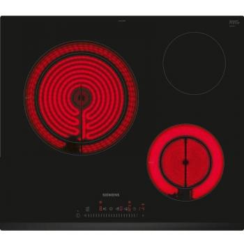 Siemens iQ300 ET631FKP8E Placa Vitrocerámica Integrada 60 cm Negro Cerámica 3 Zonas de Cocción Control Táctil Zona de 28 cm