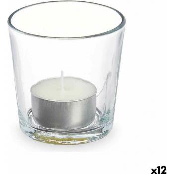 Acorde-Vela Perfumada Algodón en Vaso de Vidrio 7 x 7 x 7 cm (12 Unidades)