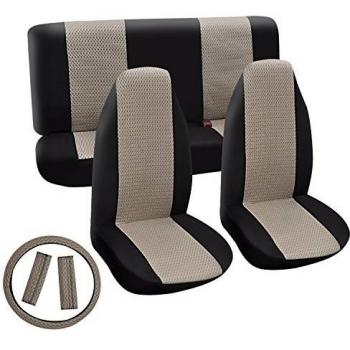 Funda asiento de coche universal asiento trasero protector funda para volante para banco trasero
