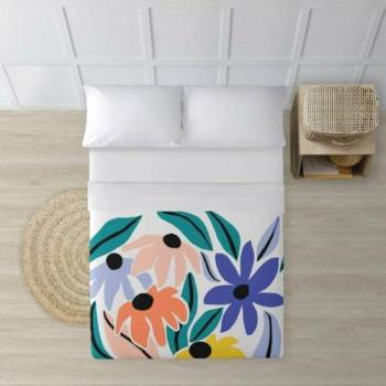 Juego de Sábanas 100% Algodón Orgánico Modelo Num para Cama de 90 cm, incluye Funda Almohada, Encimera 160x270 cm y Bajera 90x200 cm + 25 cm