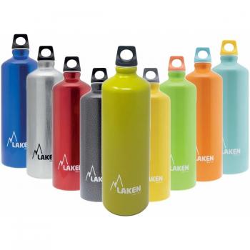 Laken Futura Botella de Agua, Cantimplora de Aluminio Boca Estrecha 1L Verde Mate