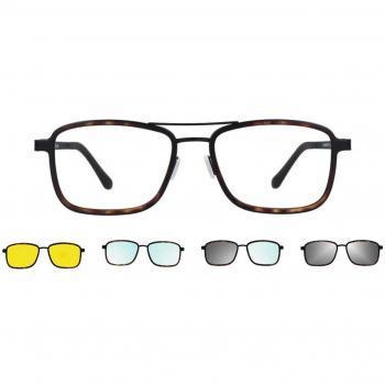 Gafas Recetadas Anti-Azules para Hombre Clip-On de Plástico Careyshell Tortoiseshell - SmartBuy Collection