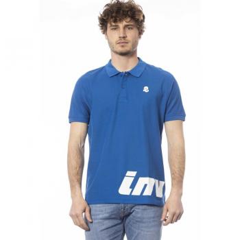 Invicta Blue Cotton Polo Shirt - S, Male, Short Sleeve Polo Shirt with Logo Detail