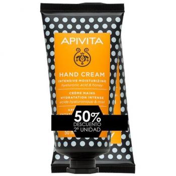 APIVITA Duplo Crema de Manos Hidratante con Ácido Hialurónico y Miel 50ml + 50ml Promoción -50% en Segunda Unidad