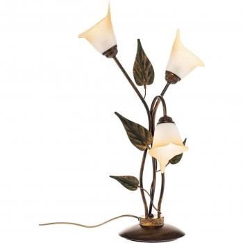 Lámpara de mesa Miranda 3 luces, bronce