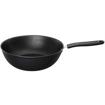 Fiskars Wok, Ø 28 cm, Para todo tipo de cocinas, Aluminio, Functional Form, Negro, 1027705