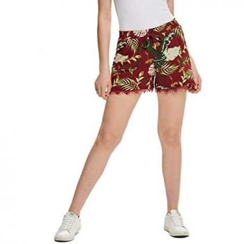 Only - Pantalon Corto Mujer Color: Merlot Talla: 40