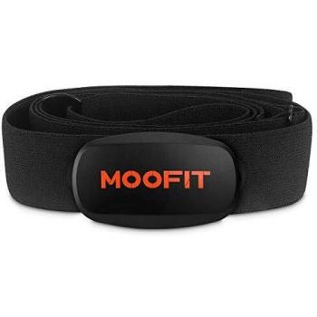 moofit Sensor de Frecuencia Cardíaca Cinta Pulsometro Bluetooth & Ant+ Pulsometro Banda Pectoral Pecho para Zwift, Wahoo, Endomondo, Openrider, Elite hrv App, iCardio